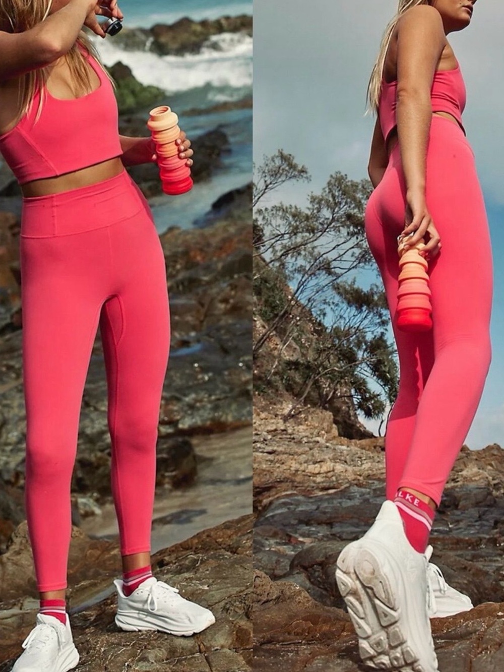 Free People daily leggings in hibiscus pink size medium